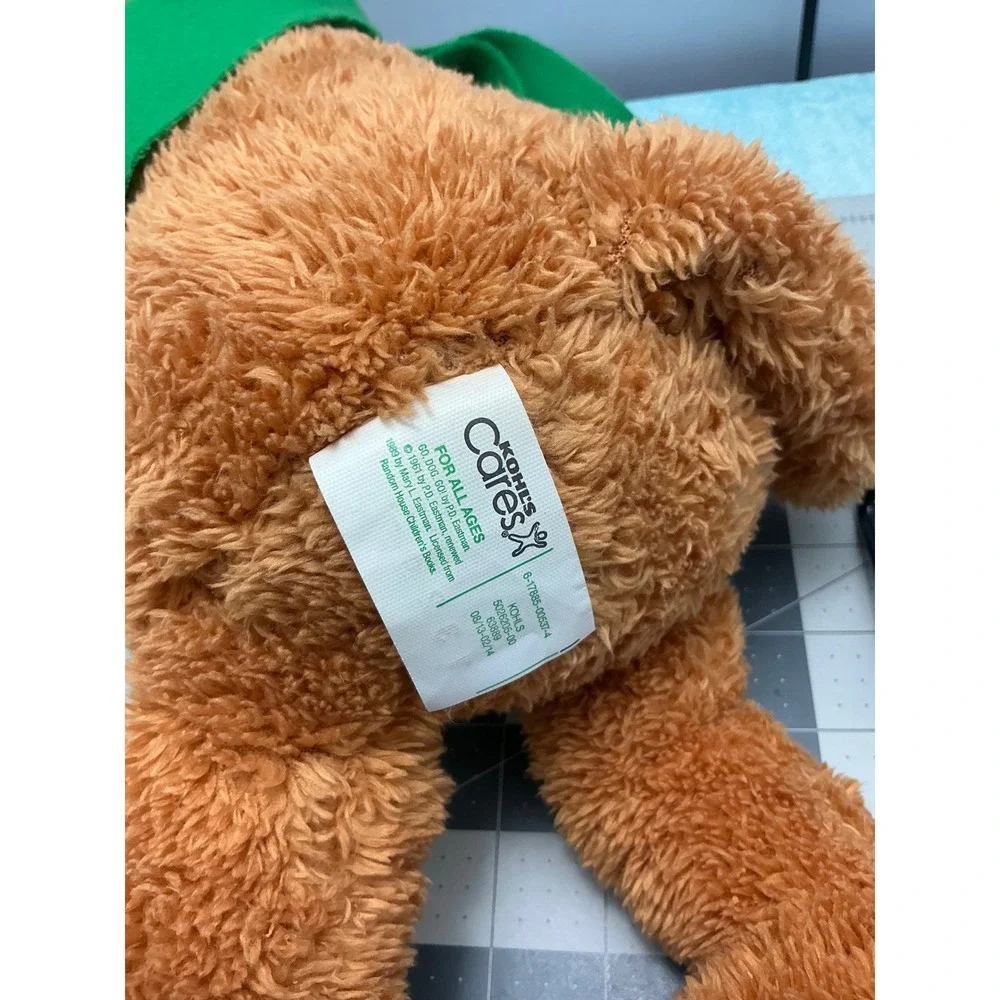 Kohls Cares Go Dog Go PD Eastman Brown Plush Dog Plaid Hat Green Scarf 16 inch